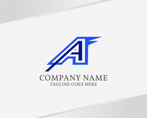 letter A italic with the fast effect logo