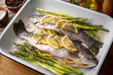 trout with lemon and herb for grill
