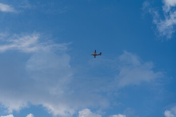 Fototapeta na wymiar Firefight helicopter in the blue sky