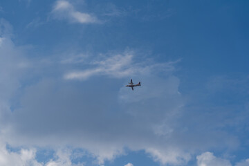 Fototapeta na wymiar Firefight helicopter in the blue sky