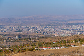View of Kayseri city from mount Erciyes