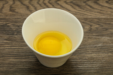 Raw Chicken egg in the bowl