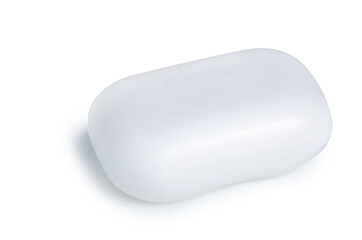 White soap hygiene on white background isolation