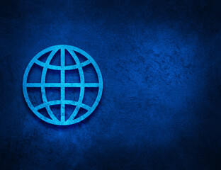 World icon artistic abstract blue grunge texture background