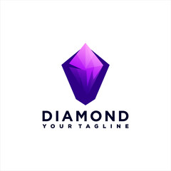 diamond stone gradient logo design