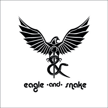 Eagle and snake logo exclusive design inspiration