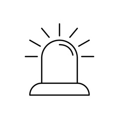 Fototapeta premium police flasher icon element of security icon for mobile concept and web apps. Thin line police flasher icon can be used for web and mobile. Premium icon on white background