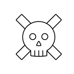 dangerous icon element of security icon for mobile concept and web apps. Thin line dangerous icon can be used for web and mobile. Premium icon on white background