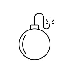 bomb icon element of security icon for mobile concept and web apps. Thin line bomb icon can be used for web and mobile. Premium icon on white background