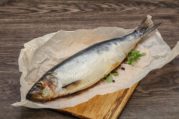 Salted Herring fish with pepper