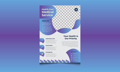 Medical And Healthcare Abstract A4 Size Flyer Template For Your Medical.