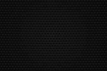 Hexagonal vector background. Dark honeycomb texture grid.