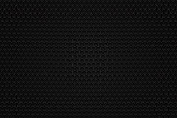 Hexagonal vector background. Dark honeycomb texture grid.