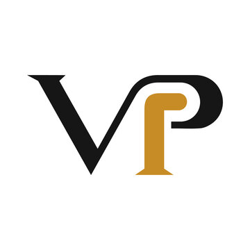 initial letter vp or pv logo vector design