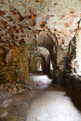 Mystical ruins. Old fort Tarakanovskiy,  Rivne region. Ukraine