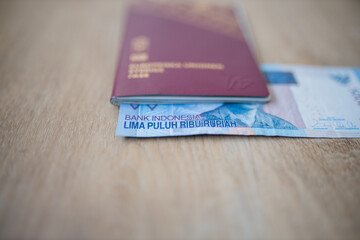 Bank of Indonesia, Fifty Thousand Rupees Bill inside a Swedish Passport