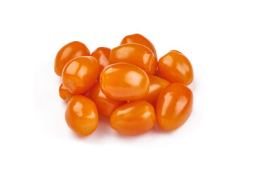 Fresh cherry tomatoes, isolated on white background