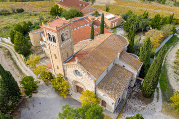 Roman church of Sant Pere de Lavern, in Sant Feliu (barcelona) Spain