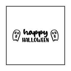 Happy Halloween, Halloween related typography, lettering can be used for invitational, party isolated on white background card EPS Vector