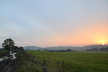 Fototapeta premium sunset in the mountains
