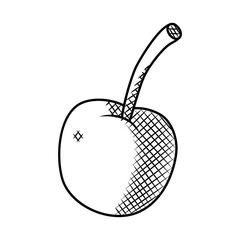cherry icon, food concept, hand draw style