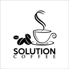 solution coffee logo exclusive design inspiration