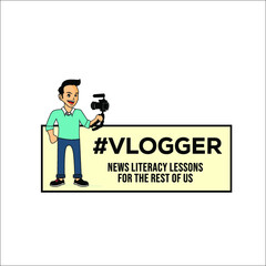 Vlogger news literacy lessons for the rest of us logo exclusive design inspiration