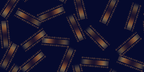 Modern hand drawn line on darck background, seamless pattern. Simple design for fabric and textile, wallpaper, packaging.