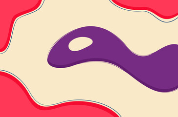 Abstract background of rounded shapes. Trendy geometric design. Alien humanoid.