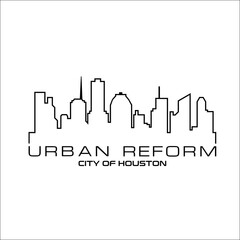 Fototapeta premium Urban Reform City of Houston logo exclusive design inspiration