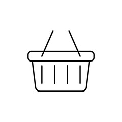 basket icon element of e-commerce icon for mobile concept and web apps. Thin line basket icon can be used for web and mobile. Premium icon on white background