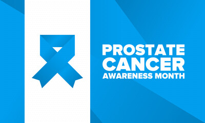Prostate Cancer Awareness Month in September. Movember in November. Men's Health. Medical health care and awareness design. oster, card, banner and background. Vector illustration