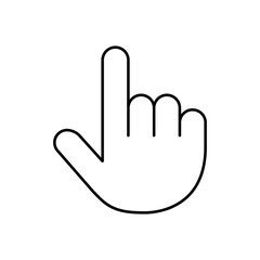 hand cursor icon element of e-commerce icon for mobile concept and web apps. Thin line hand cursor icon can be used for web and mobile. Premium icon on white background