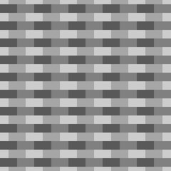 Seamless surface pattern design with blocks. Bricks cladding wall. Rectangle slabs tessellation vector. Repeated grey checks ornament background. Mosaic motif. Walling wallpaper. Digital paper. Vector