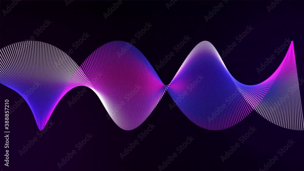 Poster futuristic technology abstract glowing background animation. waving grid big data concept. seamless 