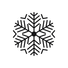 Snowflake icon vector isolated symbol.