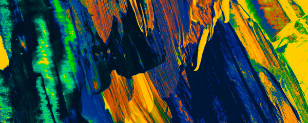 Blue Dirty Art Illustration. Colourful Beauty