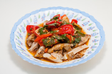 若鶏のもも肉のトマトソースかけ