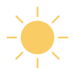 sun summer flat style icon