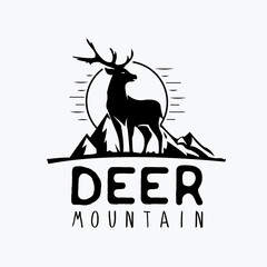 deer mountain logo exclusive design inspiration