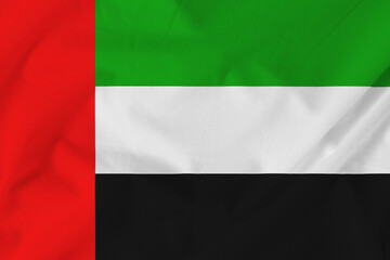 Flag of United Arab Emirates on Fabric texture