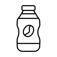 bottle with coffee grain line style icon