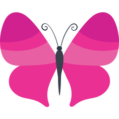 
Pink color designed moth with two white eyes spots on the lower edge, icon io moth
