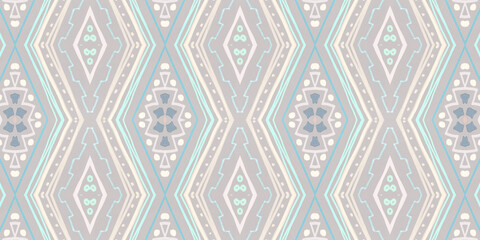 Fototapeta premium Seamless Ethnic Ornament. Abstract Ikat Pattern 