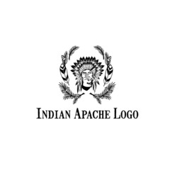 apache american head native logo exclusive design inspiration