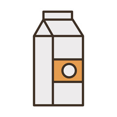 milk box packing fill style icon