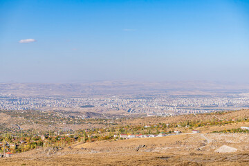 View of Kayseri city from mount Erciyes