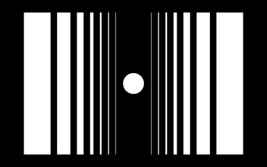 The Doppler effect illustration with circle and stripes