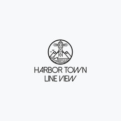 Harbor Town line view logo exclusive design inspiration