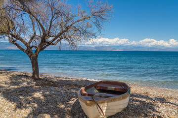 Beautiful seaside villages along the northern shore of the Peloponnese Peninsula, Greece